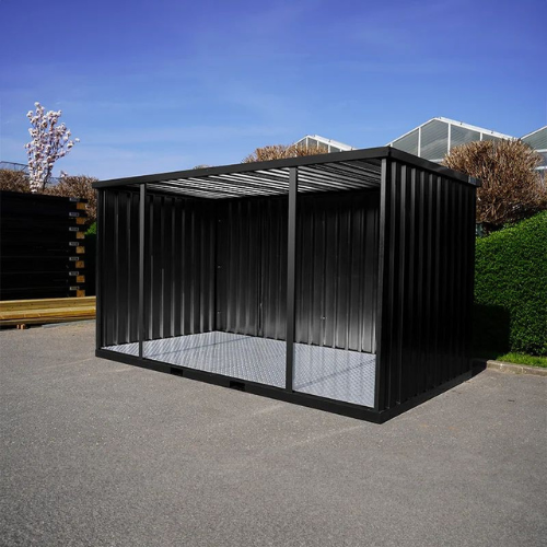Caseta de jardín abierta de 4 x 2 metros