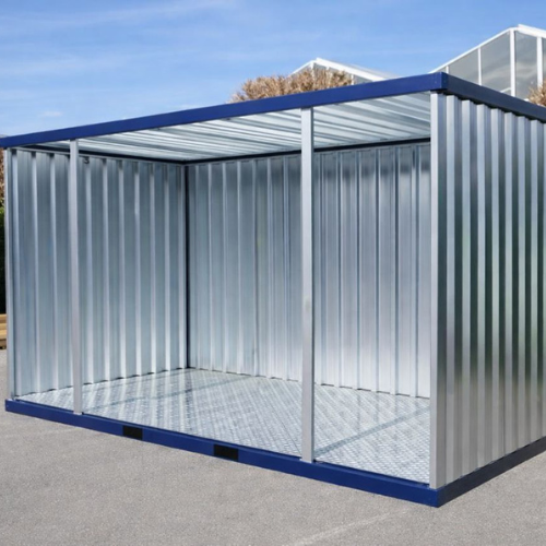 Caseta de jardín abierta de 4 x 2 metros