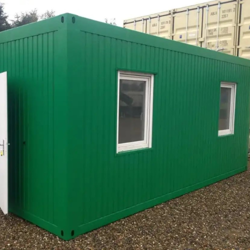 Contenedor oficina de Obra 20 pies con dos ventanas