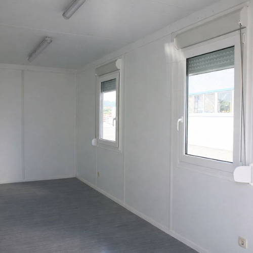 Contenedor oficina de Obra 20 pies con dos ventanas
