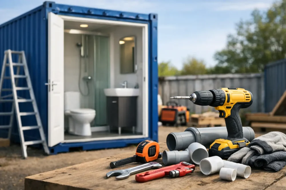 Cómo adaptar contenedor con WC paso a paso