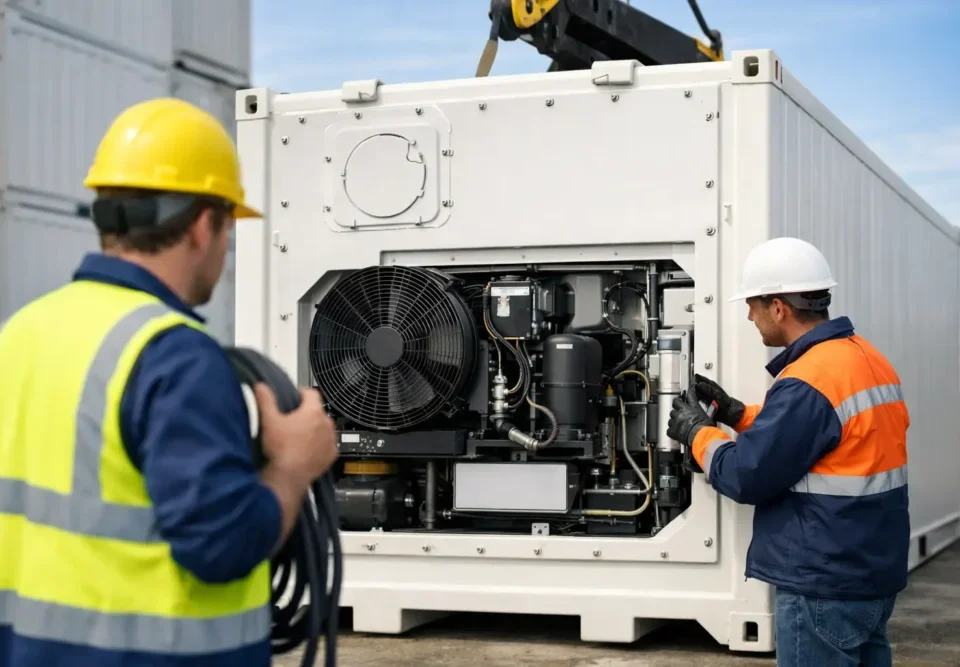 Cómo instalar un contenedor refrigerado industrial