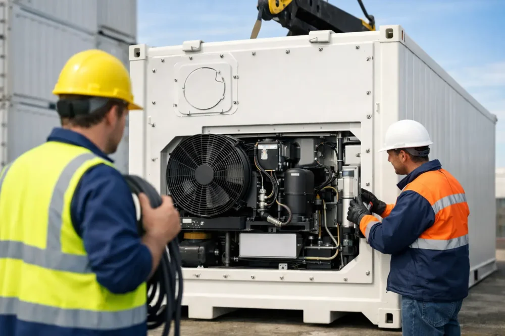 Cómo instalar un contenedor refrigerado industrial